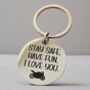 Ride Safe, I Love You Motorbike Keyring, thumbnail 1 of 2