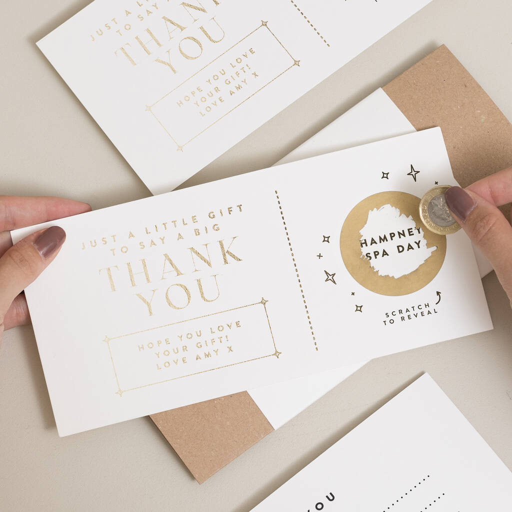 Thank You Card Gift Voucher By Twist Stationery | notonthehighstreet.com