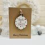Personalised Nanny Christmas Card Bauble Decoration, thumbnail 2 of 6