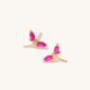 Fuchsia Dragonfly Stud Earring, thumbnail 2 of 2