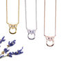 Owl Necklaces Rose Or Gold Plated 925 Silver, thumbnail 3 of 8