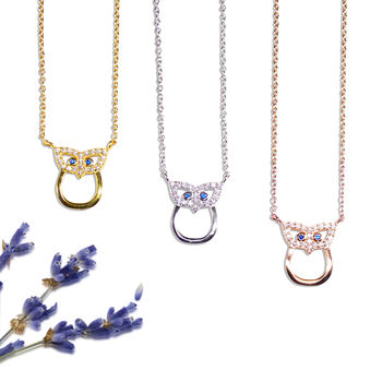 Owl Necklaces Rose Or Gold Plated 925 Silver, 3 of 8