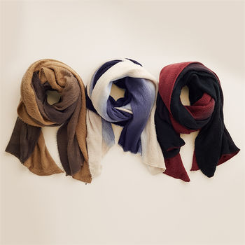Plush Ombre Long Scarf, Various Colours, 3 of 5