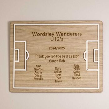 Custom Football Coach Plaque – Personalised Team Gift And Thank You Present, 3 of 8