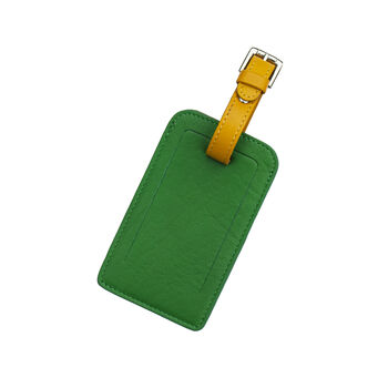 Soft Leather Luggage Tag Colourful Personalised Gift, 7 of 12