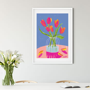 Bright Tulips In Vase Print, 4 of 4