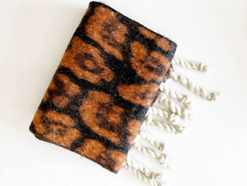 Chunky Leopard Brushed Blanket Winter Scarf, 11 of 12