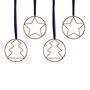 Gold Wire Hanging Christmas Decorations, thumbnail 2 of 3