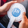 18th Birthday Personalised Rosette For Him, thumbnail 1 of 2