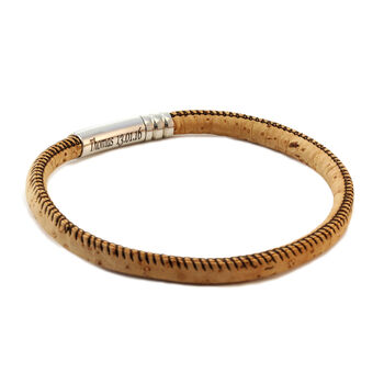 Personalised Cork Bracelet – Natural Portuguese Cord With Hidden Engraved Steel Clasp, 6 of 9