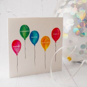 Congratulations Card With Confetti Balloon, 2 of 3