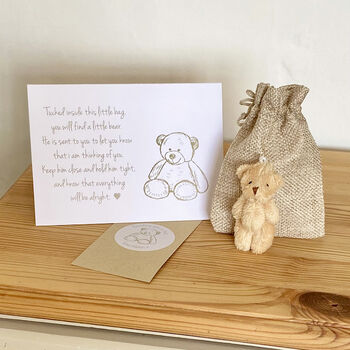 A Little Pocket Teddy Bear Hug Thinking Of You Gift, 2 of 8