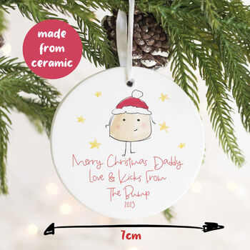 Merry Christmas Daddy Love Bump Christmas Decoration, 2 of 2