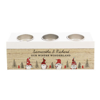 Personalised Gonk Christmas Triple Tea Light Box, 5 of 5
