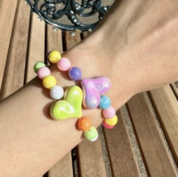 Kid's Sweet Heart Beaded Bracelet, 3 of 4