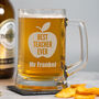 Personalised Best Teacher Ever Glass Pint Stern Tankard, thumbnail 4 of 5