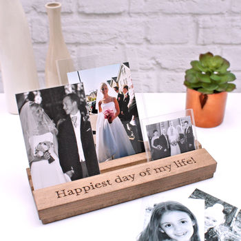 Personalised Wedding Or Anniversary Wooden Photo Frame, 2 of 6