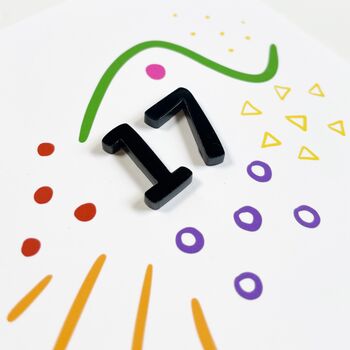 Doodle 17th Birthday Acrylic Age Card, 2 of 2