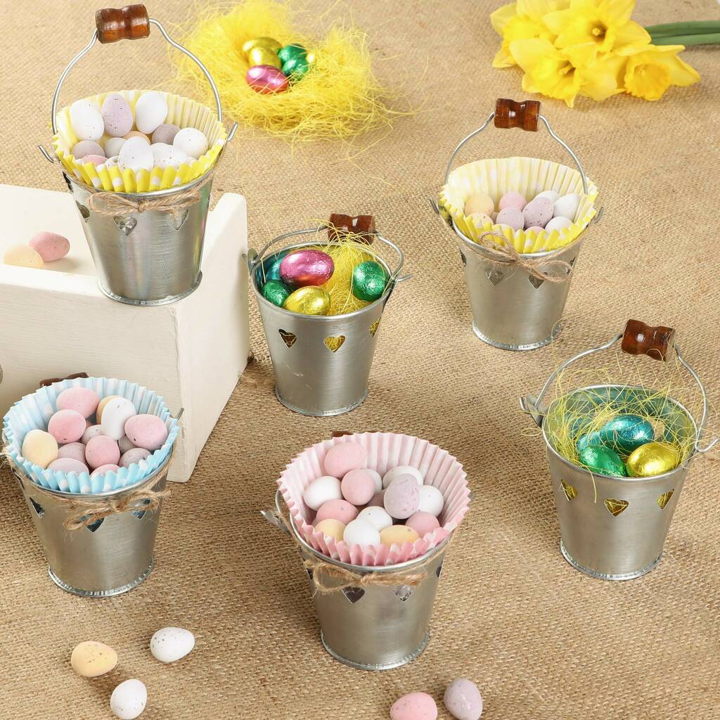 Personalised Mini Easter Egg Hunt Buckets By Dibor