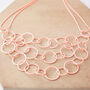 Cascading Interlinked Tiered Hoop Necklace, thumbnail 2 of 3