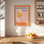 Retro Aperol Spritz Cocktail Print, thumbnail 4 of 9