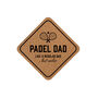 Square Cork Coaster 'Padel Dad' | Homeware | Tableware | Padel | Racket Sport, thumbnail 2 of 2