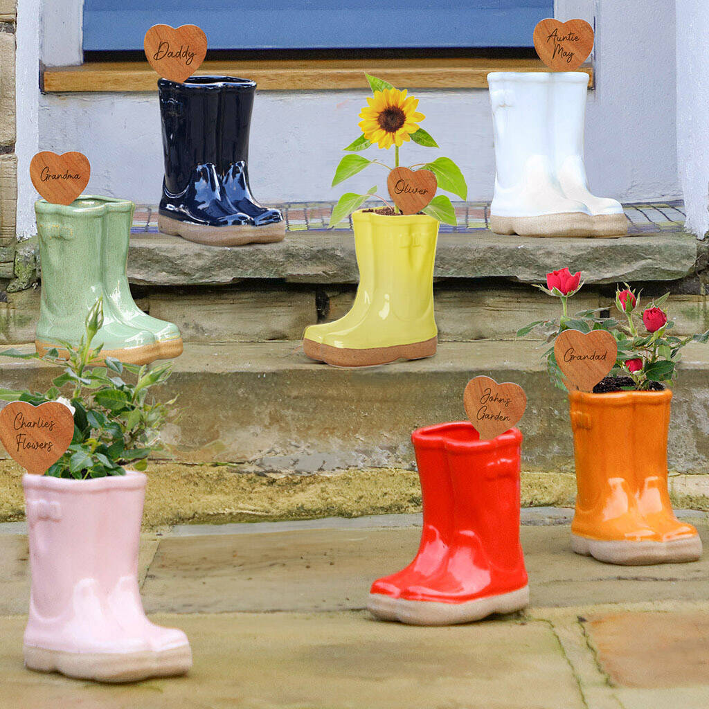Personalised Welly Plant Pot Gift, 1 of 11