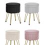 Velvet Storage Ottoman Stool With Seat And Metal Legs, thumbnail 7 of 7