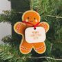 Personalised Beaded Gingerbread Christmas Decoration, thumbnail 1 of 3