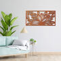 Metal Flower Pattern Wall Art In Rectangular Frame, thumbnail 7 of 12