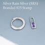 Sterling Silver Baguette Cz Huggie Hoop Earrings, thumbnail 8 of 12