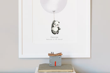 Personalised Gender Neutral Baby Grey Balloon Picture, 4 of 10