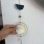 Glass Moon Phases Wall Hanging With Brass Details, thumbnail 8 of 9