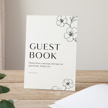 Blossom Personalised Names Wedding Guest Book, 3 of 3