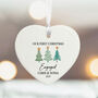 Personalised Heart Decoration For Engaged Couples First Christmas, thumbnail 4 of 5