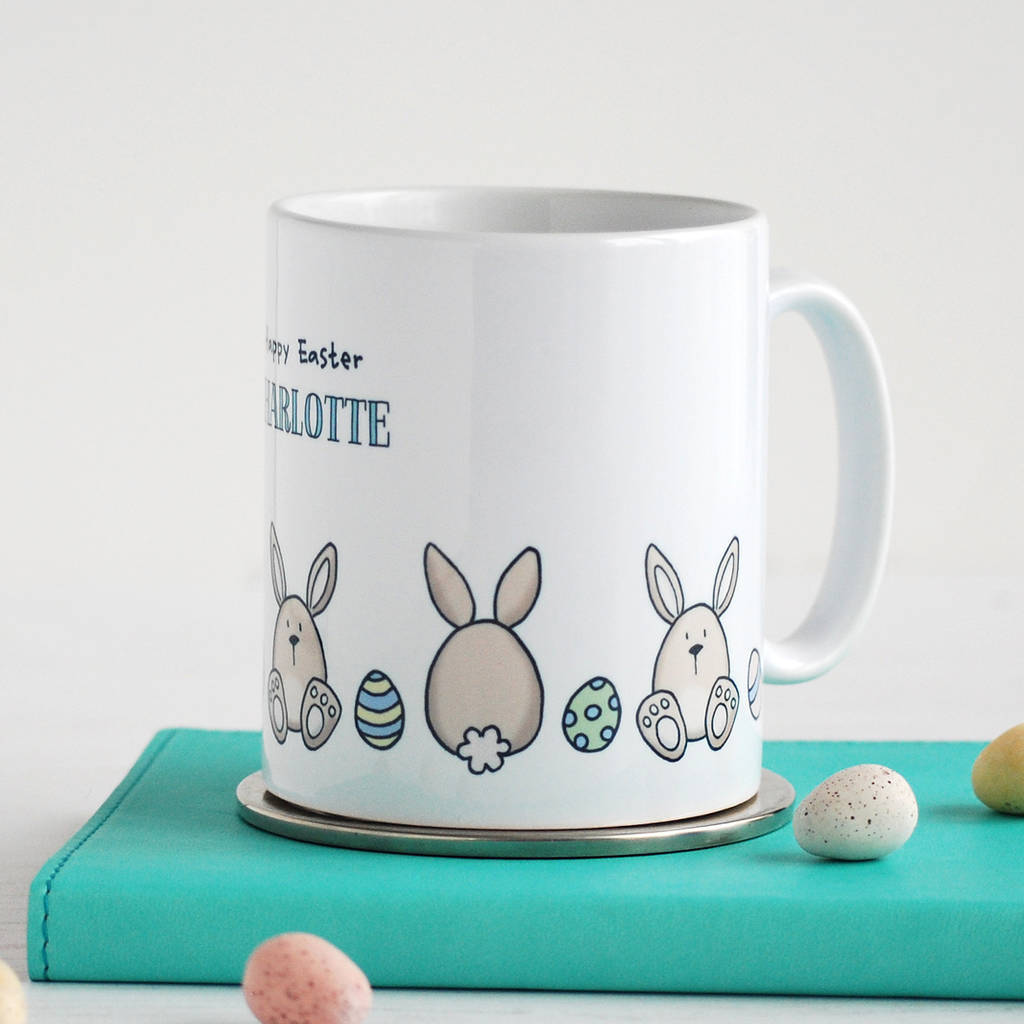 Easter Bunnies And Eggs Personalised Mug By Cloud 9 Design ...