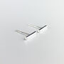 Sterling Silver Bar Stud Earrings, thumbnail 1 of 5