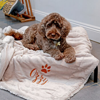 Personalised Luxury Sherpa Dog Blanket, 2 of 8