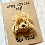 Personalised Dog Name Gotcha Day Crochet Birthday Card Handmade, thumbnail 7 of 12