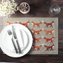 Red Foxes Large Fabric Placemat, thumbnail 1 of 11