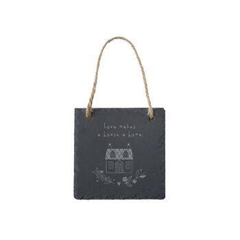 Square Slate Hanger Love Makes A House A Home | Home Decor | Homeware, 2 of 2