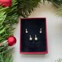 Two Pairs Of Classic Sterling Silver Ball Drop Earrings, thumbnail 1 of 5
