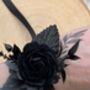 Black Gothic Flower Wrist Corsage, thumbnail 2 of 5