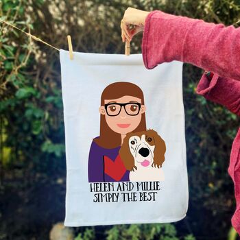 Build Your Own Personalised Dog Mum Gift Tea Towel, 2 of 12