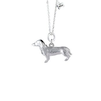 Personalised Dachshund Sterling Silver Necklace, 3 of 7