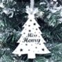 Personalised Teacher Christmas Tree Decoration With Stars, thumbnail 1 of 8