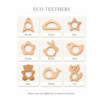Personalised Baby Comforter With Wooden Teether, 5 of 6