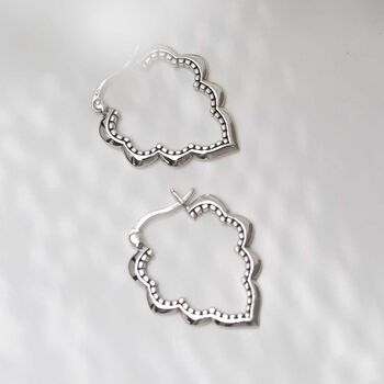 Sterling Silver Casablanca Hoops, 2 of 9