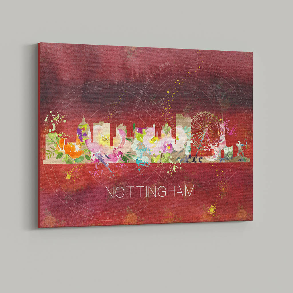 Nottingham Cityscape Fine Art Skyline By Natalie Ryan Design