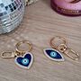 Evil Eye Amulet Gold Keyring, thumbnail 1 of 3